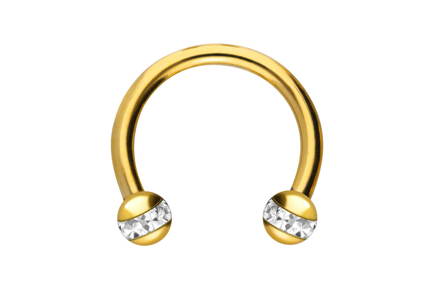 Chirurgenstahl Hufeisenring Piercing EPOXY-RING-KUGELN